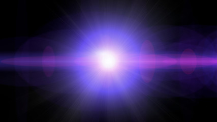 Fototapete - Lens Sun FLens Sun Flare Film Making Transition Illustration. Abstract Virtual Reality Graphic Sunrise Background For Information, Presentation.