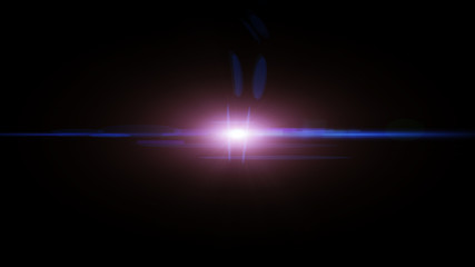 Fototapete - Lens Sun Flare Film Making Transition Illustration. Abstract Virtual Reality Graphic Sunrise Background For Information, Presentation.