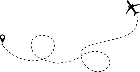 airplane dotted line