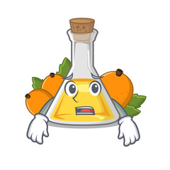 Poster - Afraid apricot oil in the cartoon shape