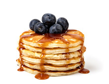 Pancakes With Blueberries And Syrup