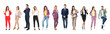 © New Africa - Collage of emotional people on white background. Banner design