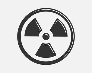 Poster - Radiation icon vector. Warning radioactive sign danger symbol.