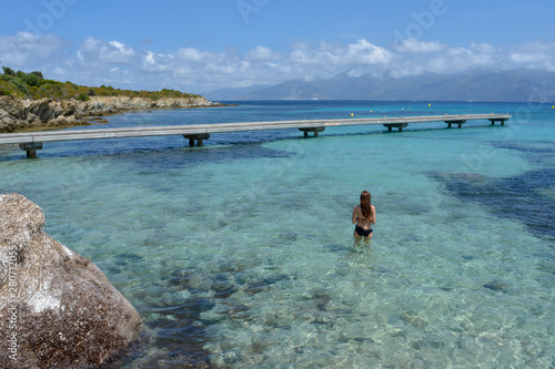 Young Woman In Plage Du Lotu Loto Beach Desert Des