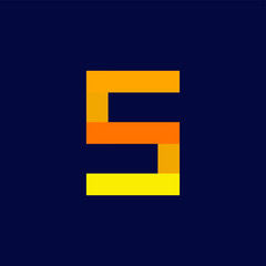 Sticker - S initial letter logo icon