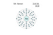 Xenon atom, illustration of a xenon