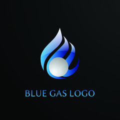 Canvas Print - blue energy logo icon