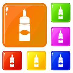 Wall Mural - Medical drops icons set collection vector 6 color isolated on white background