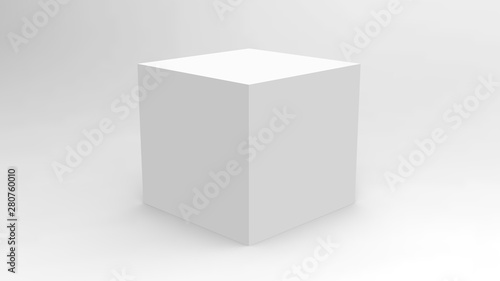 Download 3d Cube Box Render On Isolated Background For Product Package Design Mockup And Template Stock Illustration Adobe Stock