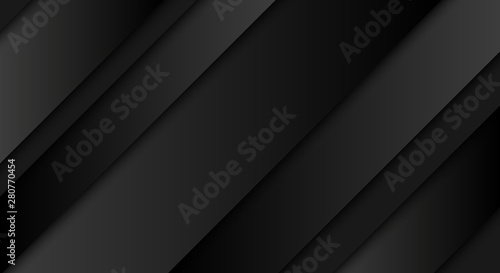 Fotografía Abstract black background, diagonal lines and strips, vector illustration
