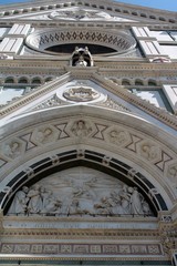 Wall Mural - Facade of Santa Croce from below, Florence