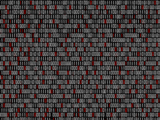 Wall Mural - Abstract technology background with binary code, matrix backdrop