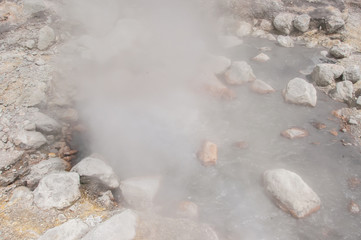 Furnas Fumarolas on Sao Miguel Island in the Azores archipelago