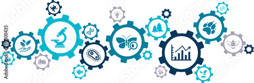 Fotomural Natural science / biology & zoology research / ecological conservation icon conc