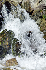 Sticker - Wasserfall auf dem Varnous, im Nationalpark Prespa, Griechenland - cascade on Mt. Varnous in Prespa National Park