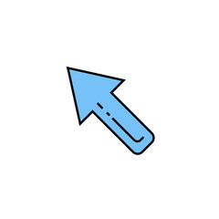 Wall Mural - arrow symbol. pointer line icon. computer cursor sign. vector illustration.