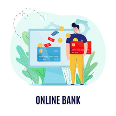 Poster - Online Bank Background Concept