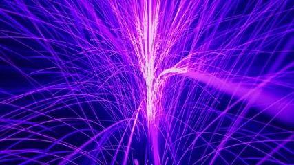 Fototapete - Technology Loop line futuristic speed of light explosion in galaxy motion background. 4K Colorful Creative Tunnel Flight Through Seamless loop Graphic Animation.