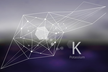 Wall Mural - Potassium. A series of trace elements.