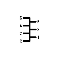 Poster - Isolated manual transmission icon on a white background.