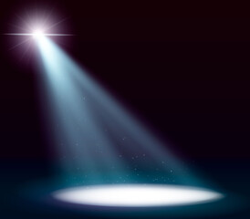 Wall Mural - scene illumination, transparent effects on a plaid dark background. bright lighting with spotlights.