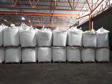 Stock Pile Chemical Fertilizer  Jumbo-bag In Warehouse Waiting For Shipment.
