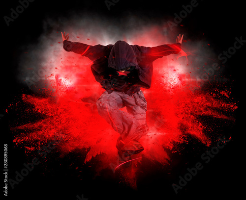 Fototapety Taniec break-dance-party-man-break-dancing