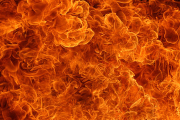 the explosion of fire at full frame is hot.