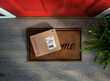 © Mstock - Expedited delivery box outside front door. Overhead view
