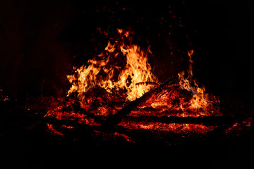 Camp Fire Christmas in July Tree Burning