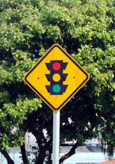 Wall Mural - Semaphore traffic sign