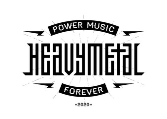 heavy metal - brutal font for labels, headlines, music posters or t-shirt print. power music forever