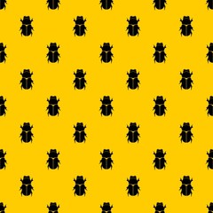 Wall Mural - Chafer beetle pattern seamless vector repeat geometric yellow for any design