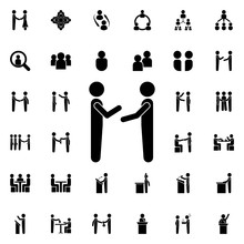 Communication Between Two People Icon. Universal Set Of Conversation For Website Design And Development, App Development