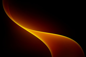 Wall Mural - abstract light gold gradient curve luxury concept graphic on dark background, copy space composition