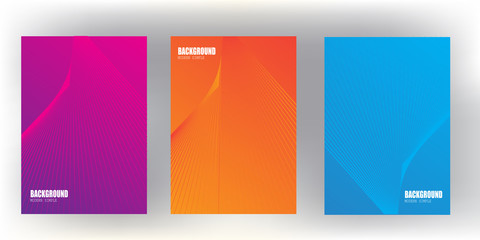 Wall Mural - Bright gradient abstract pattern background cover design with trendy vibrant and vivid color template