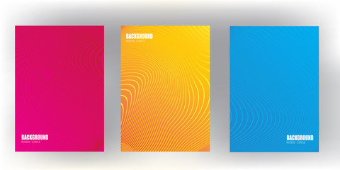 Wall Mural - Bright gradient abstract pattern background cover design with trendy vibrant and vivid color template