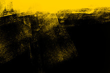 Yellow And Black Paint  Background Texture With Brush Strokes