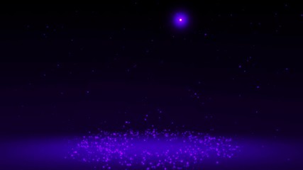 Wall Mural - Particles that rotate many times and glow