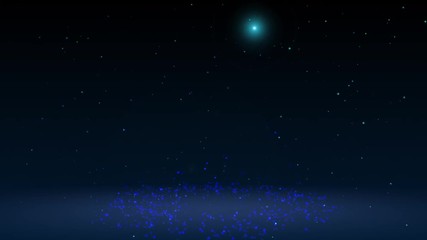 Wall Mural - Particles that rotate many times and glow