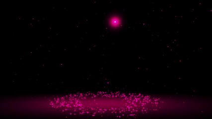 Wall Mural - Rotating and glowing particles