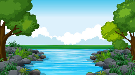 Wall Mural - empty background nature scenery