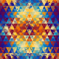Fototapete - Seamless vector pattern background of a triangles.