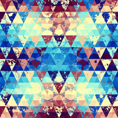 Fototapete - Seamless vector pattern background of a triangles.