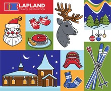 Lapland Travel Destination Santa Claus House And Winter