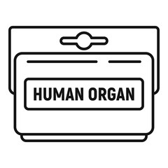 Sticker - Human organ pack icon. Outline human organ pack vector icon for web design isolated on white background