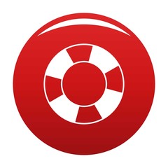 Canvas Print - Lifebuoy icon. Simple illustration of lifebuoy vector icon for any design red