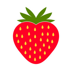 Wall Mural - Strawberry fruit icon.