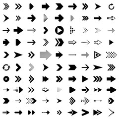 Poster - arrows. arrows black icons. arrow black vector icon. big set of black arrows