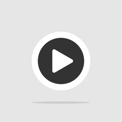 Poster - button play. play button vector icon for web site. play button